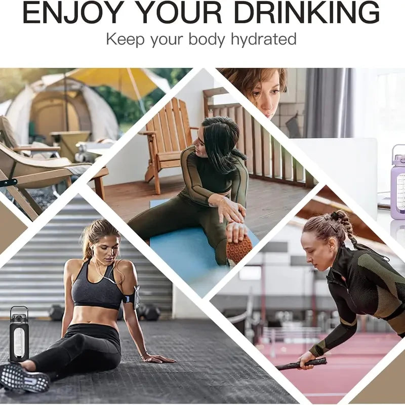 Motivational Glass Water Bottle
