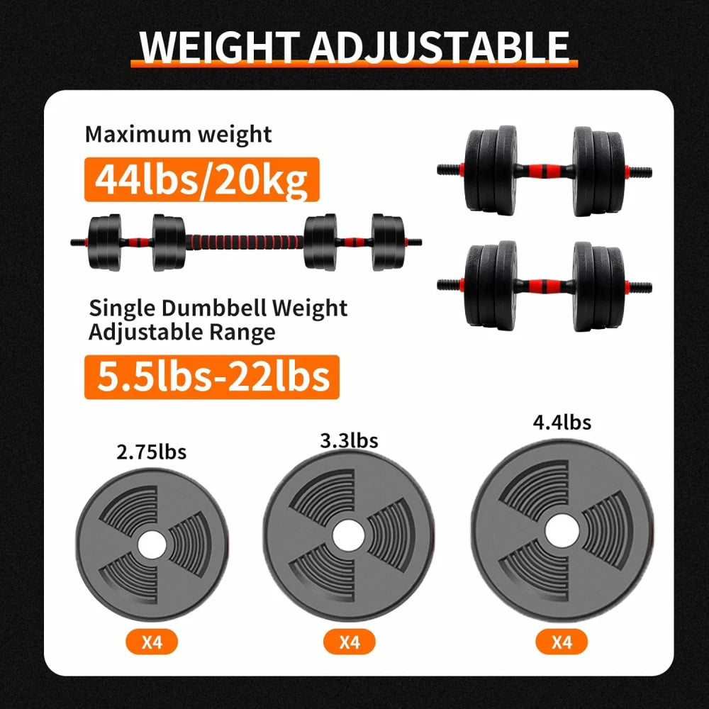 Adjustable Dumbbell and Barbell Set