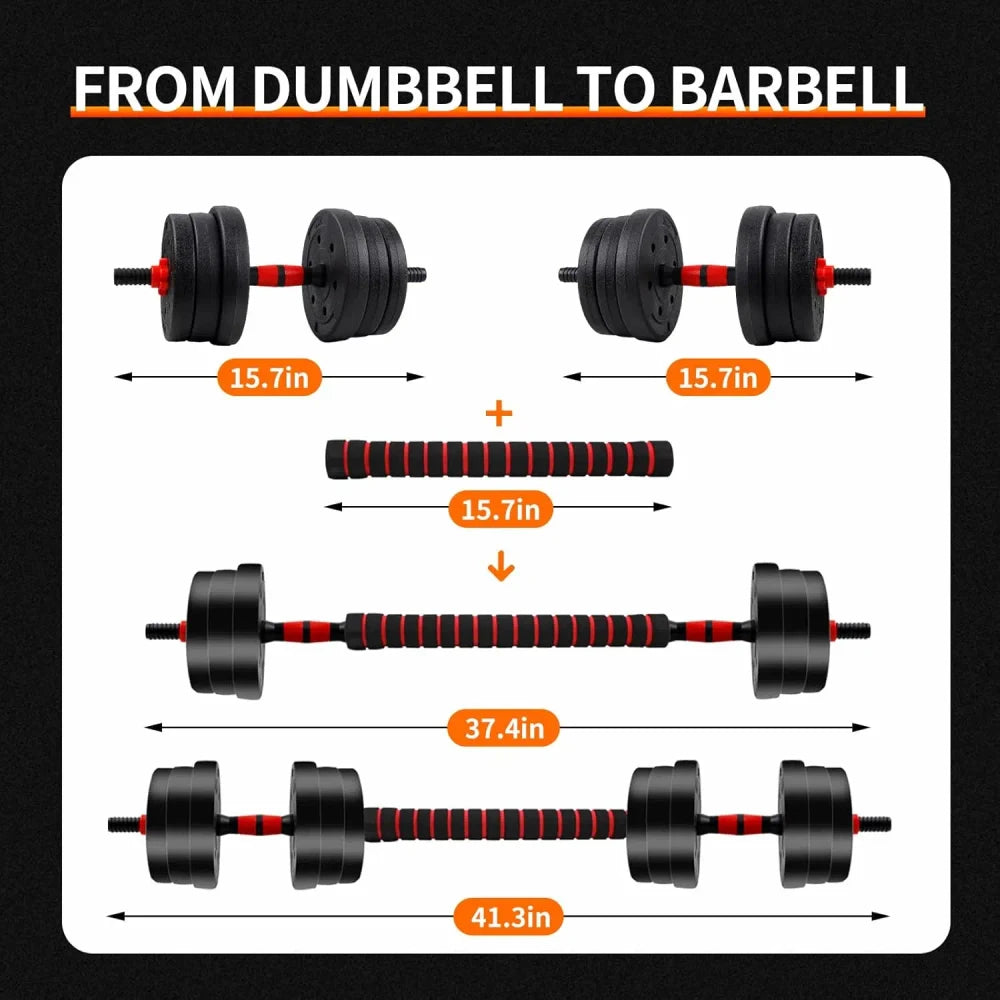 Adjustable Dumbbell and Barbell Set