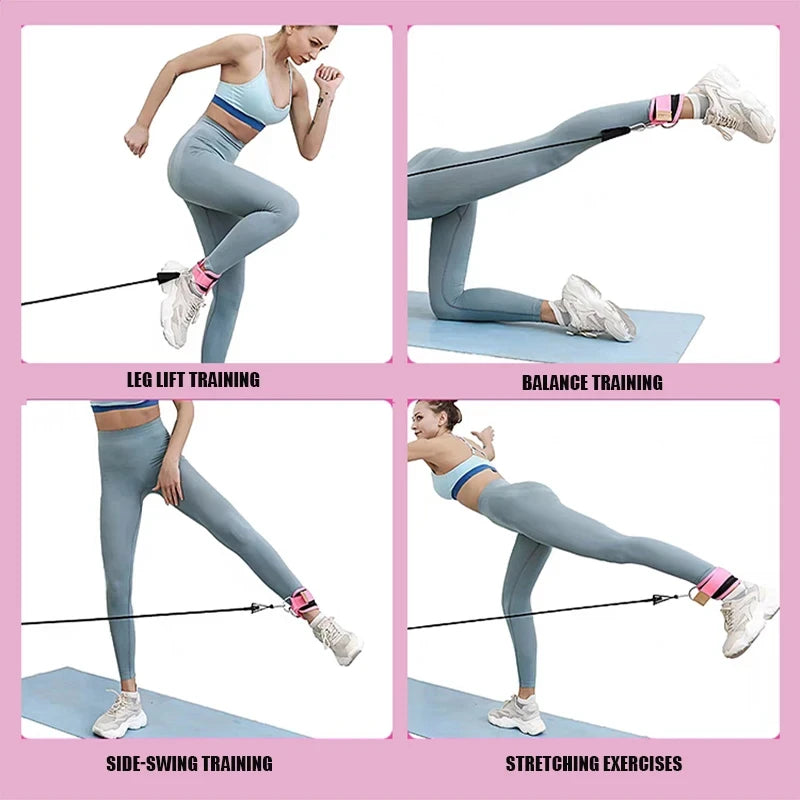 Resistance Band Ankle Strap Set