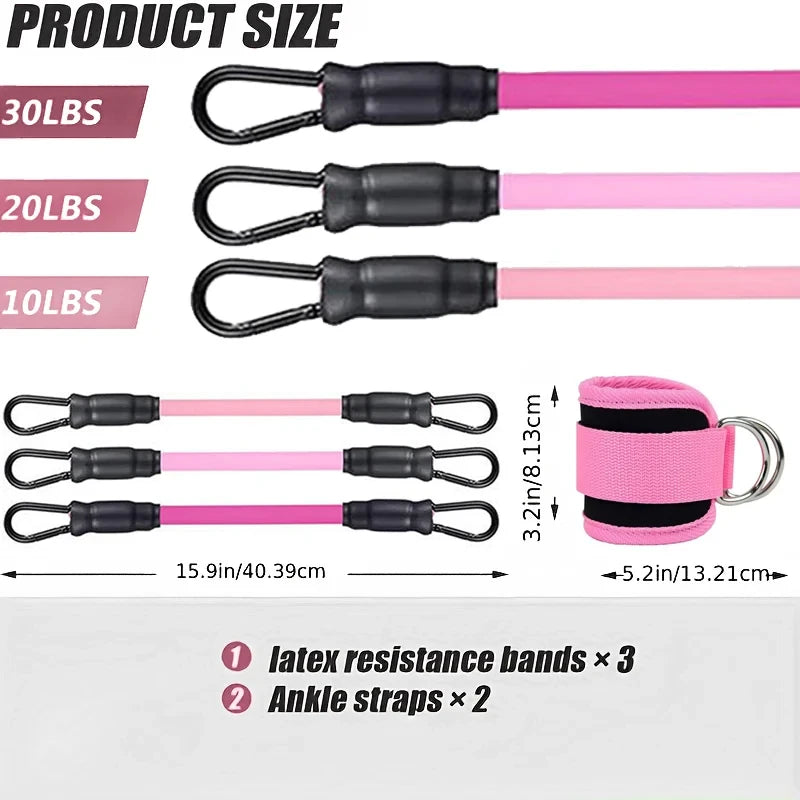 Resistance Band Ankle Strap Set