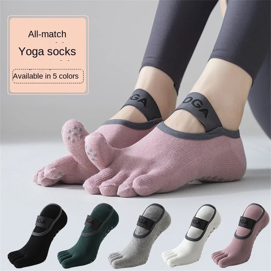 Anti Slip Five Finger Yoga Socks