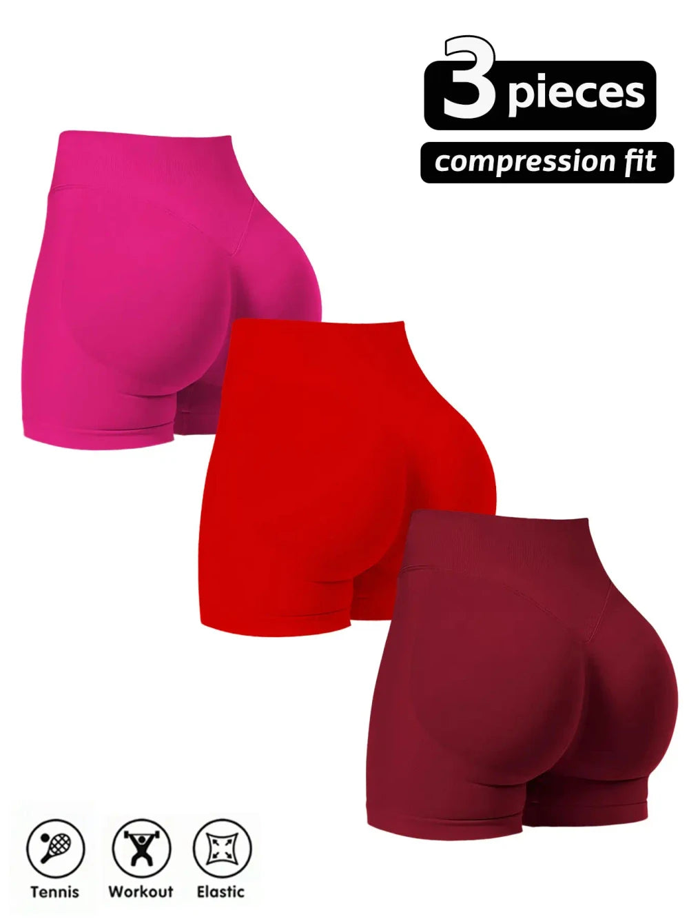 High-Waist Seamless Compression Shorts
