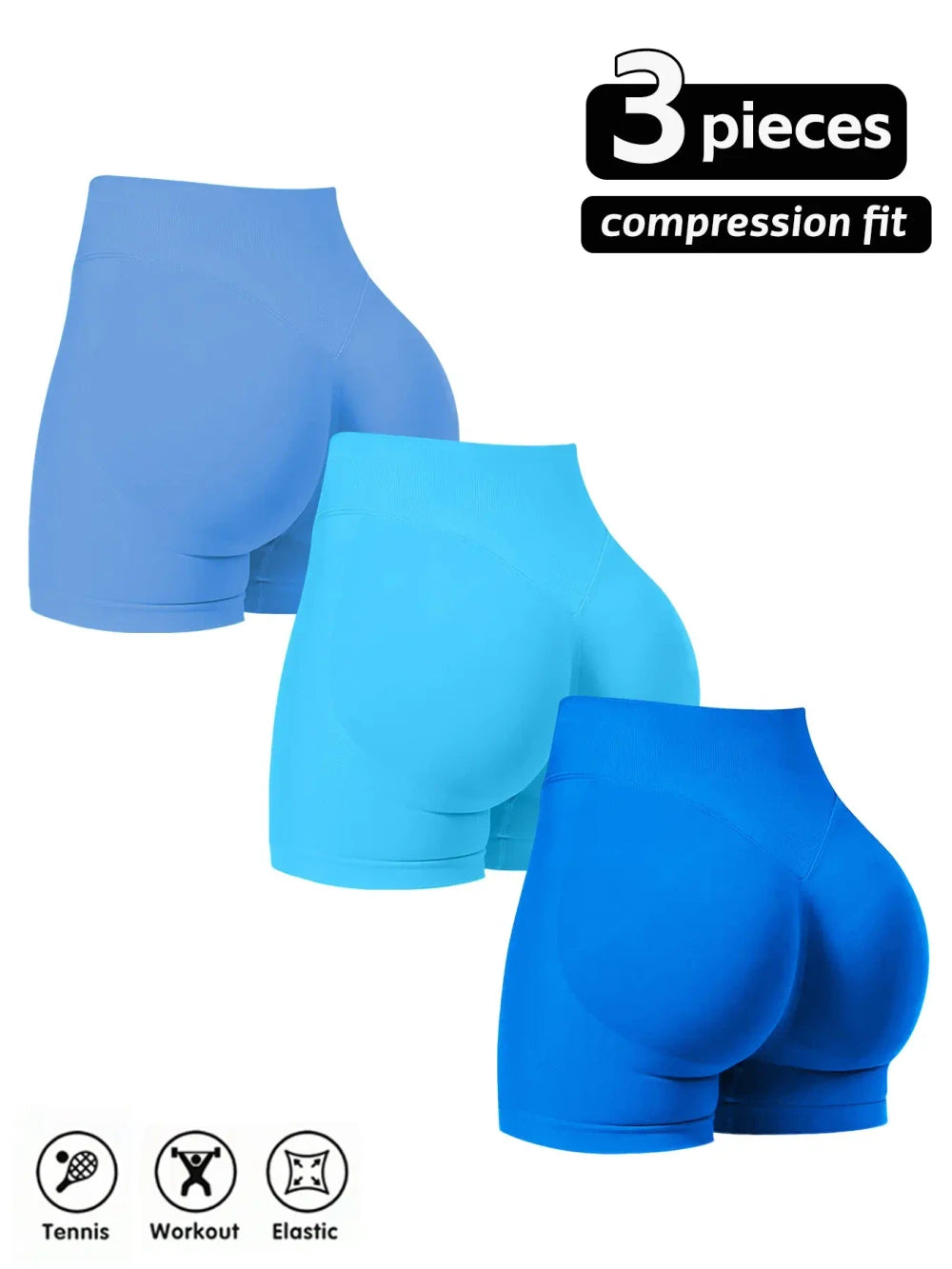 High-Waist Seamless Compression Shorts