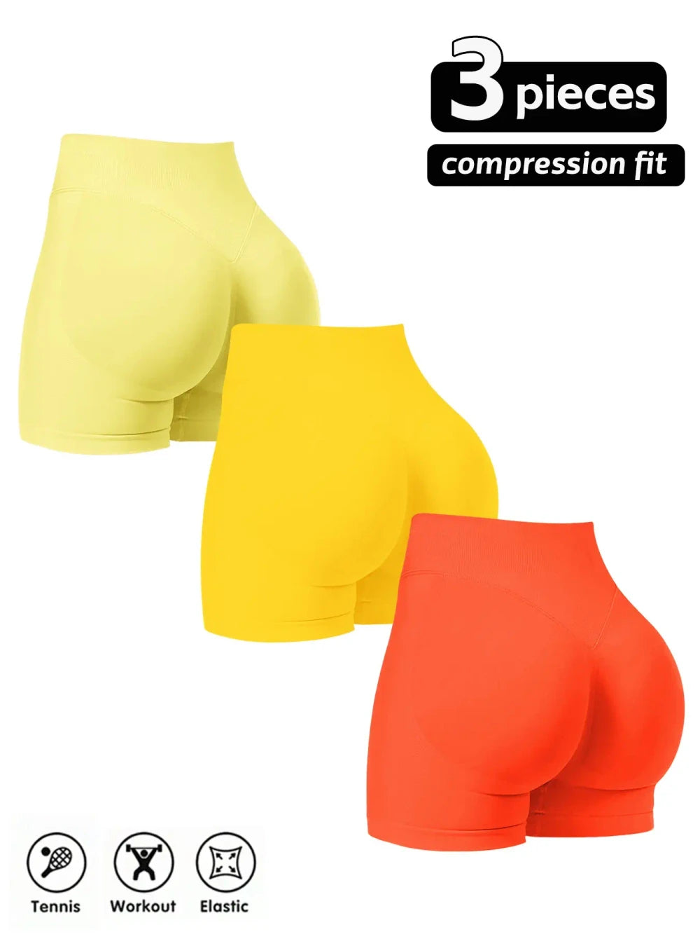 High-Waist Seamless Compression Shorts